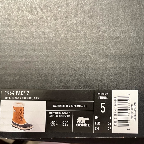 NWB- Sorel 1964 PAC 2 Waterproof Boots size 5 - Picture 7 of 10
